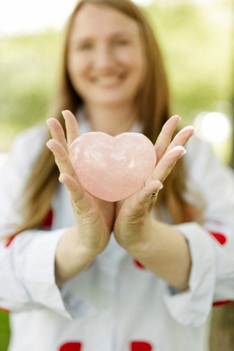Corazón-de-cuarzo-rosa
